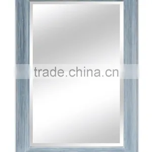 Chinese Hand Carved Wall Decorative Wooden Framed Mirror thumbnail-1