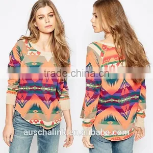 2016 Hot Sale Lady 100%cotton All Over Printed Sweatshirt thumbnail-5