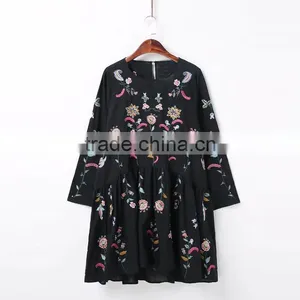 Maxnegio Latest Embroidery Plus Size Flower Girl Cute Casual Dress thumbnail-3