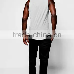2017 Hotsale Fashion Wholesale Custom Stringer Fitness Sports Tank Top Mens Gym Sports Wear Man Knitted Pocket Vest thumbnail-3