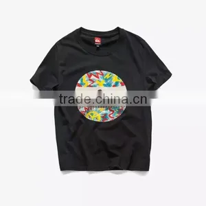 Mens Oversized Tshirt Boys Stylish T-shirt Floral Pattern Boys T-shirt Raglan T-shirt thumbnail-3