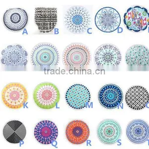 150cm Round Beach Towel Home Textile Microfiber Towel Printed With Tassel High Quality Knitted Bath Towel Serviette de Plage thumbnail-1