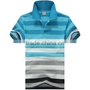 Striped Sporting Polo Tshirts Men thumbnail-1