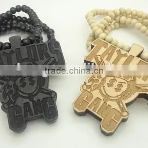 Hip-Hop Fashion Good Wood Ball Bead Chain Wooden Necklace thumbnail-1