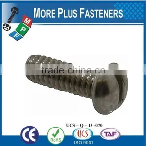 Made in Taiwan Slotted Round Head Machine Screw thumbnail-6