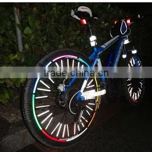 Fluorescent MTB Bike Stickers Bicycle Wheel Reflector Rim Light Tape for Safety thumbnail-4
