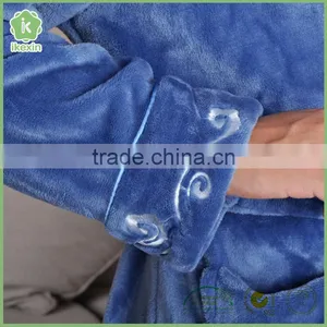 Anti-Pilling Flannel Long Sleeve 100% Polyester Robe thumbnail-3