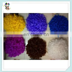 Sports Fan Crazy Party Cheap Purple Big Curly Afro Wigs HPC-0034 thumbnail-6