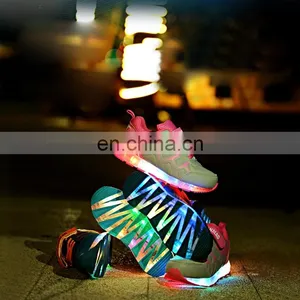 Wholesale Hot Children Kids USB Rechargeable LED Shoes Latest Light up Shoes for Kids thumbnail-3