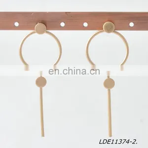 Gold Round Earrings Dainty Earrings thumbnail-4