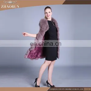 Thick Fur Dyed Fur Vest Wholesales Real Fox Fur Vest Women thumbnail-4