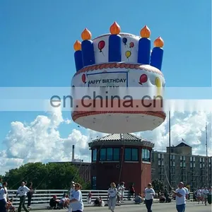 Large Inflatable Helium Birthday Cake Balloon for Advertisment thumbnail-1