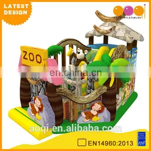 2016 AOQI Latest Design Commercial Use Inflatable Zoo Fun City Playground for Kids for Sale thumbnail-1