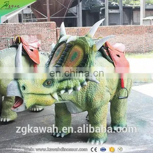 KAWAH Park Animal Kiddie Rides Remote Control Walking Animatronic Dinosaur Rides thumbnail-1