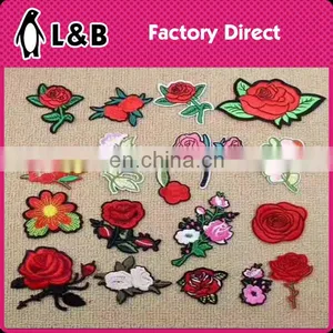 2017 Flower Embroidery Patches Colorful Iron on Applique Fashion Images Iron on Patches Flower thumbnail-5