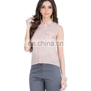 Pink Animal Print High-low Top thumbnail-1