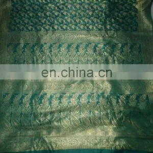 HAND LOOM SILK JUNGLA SAREE thumbnail-4
