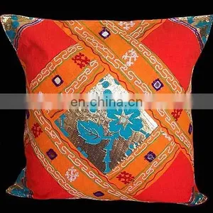 Wholesale Cotton Beads and Embroidered Work Cushion Cover 40 x 40 thumbnail-4