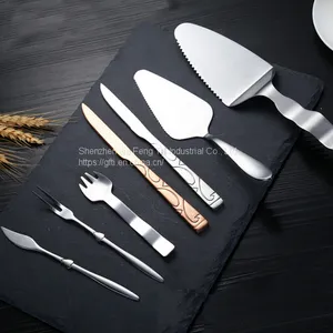 Creative Stainless Steel Cake Shovel, Dessert Knife, Fork and Spoon Suit thumbnail-1