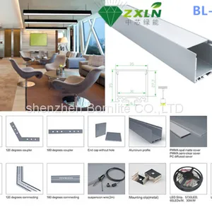 Led Linear Light Fixture 2ft 3ft 4ft 5ft 8ft 18w 22w 36w Dimmable White 6000k Led Flat Tube Lights thumbnail-4