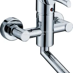 Wall Mounted Brass Kitchen Faucet thumbnail-1