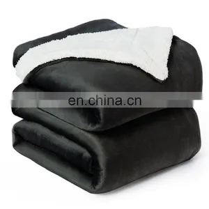 Polar Office Bedroom Convenient Sherpa Blanket With White Lamb thumbnail-5