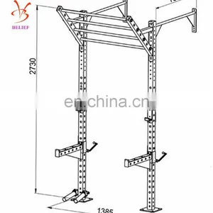 Multifunctional Wall Mounted Crossfit Rig Pull up thumbnail-3