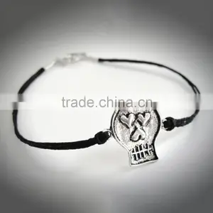 Custom Men's Courage Waxed Cotton Cord Bracelets thumbnail-2