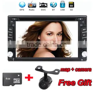 2din Win ce 6.2'' Car Dvd Player/car Stereo Radio for Universal Car/ Bluetooth Gps Radio Swc Rear Camera Input Aux in Quality Choice thumbnail-1