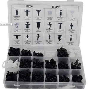 435Pc Boxed Mixed Auto Fastener Plastic Rivet Black and White Color thumbnail-4