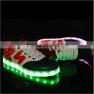 Factory Supply Adults LED Light up Casual Shoes, Factory Price USB Charge Light LED Shoes, High Quality Kids LED Flashing Shoes thumbnail-5