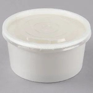 32 oz Paper Soup Containers With Lids Paper Food Containers White Food Storage thumbnail-1