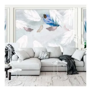 House Decoration 3D Wall Mural Flowers Wall Stickers Tv Background Vinyl Wallpapers Drop Ship thumbnail-3