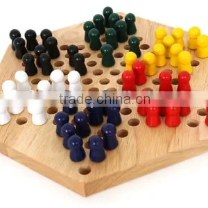 2015 Hot Promotional Items Wooden Musical Instruments Play Chess Game Now Wooden Hexagon Draughts Children's Early Education Toy thumbnail-6