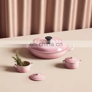 Large Cooking Korean Quality Enamel Price Casserole Cast Iron Pot Set thumbnail-2
