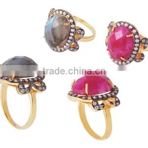 Prong Setting 925 Sterling Silver Ring thumbnail-1