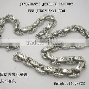 Sterling Silver Bracelet With Punk Style ORDER-11247N(Custom Design) thumbnail-1