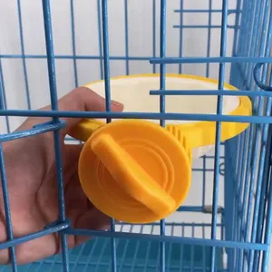 Manufacturer Detachable Hanging Pet Bowl Candy Color Lock-On Dual Feeder for Dog Cages Anti-Tip Stainless Steel Food & Water Dishes thumbnail-3