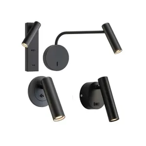 Hotel Bedroom Wall Lights​ Headboards Bedside Battery Operated Wall Sconce​ thumbnail-1