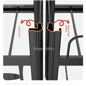 Heavy Duty Queen Size Bed Bunk Bed HG-BB054|1500mm Wide Steel Frame Double Decker With Non-slip Ladder for Adult and Family Use- OEM/ODM Supported thumbnail-5