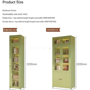 Heavy Duty Steel Storage Cabinet With Tempered Glass, Metal Bookcase With Rounded Edges for Canberra Educational Institutions thumbnail-4