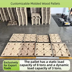 Customizable Molded Wood Pallets — Fumigation-Free for Export Clearance — Heavy-Duty & Deformation-Resistant thumbnail-1