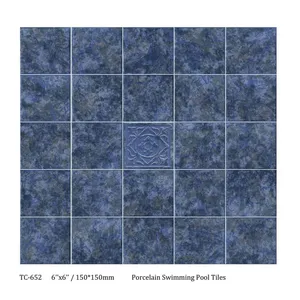 Luxury 6x6 / 150x150mm Porcelain Swimming Pool Tiles | Italian Quality thumbnail-4