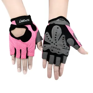Wholesale Fingerless Gloves Gym Gloves Summer Short Workout Bicycle Gloves Outdoor Racing and Training Sport Cycling Gloves thumbnail-2