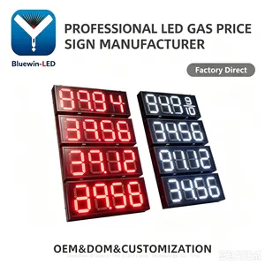 Fuel Station Pylon Sign Gas Station Signs Led 7 Segment Led Board Gas Price Light Display thumbnail-1