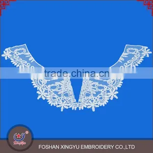OEM Custom Shaped Cotton Neckline Applique Embroidered Neck Trim for Women's Garment thumbnail-3