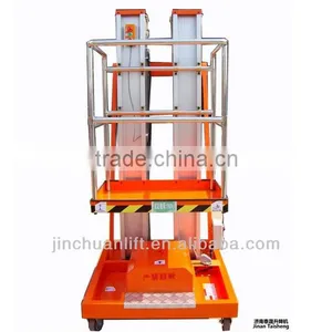 Single Mast Hydraulic Mobile Electric Climbing Lift Aerial Work Platform thumbnail-1