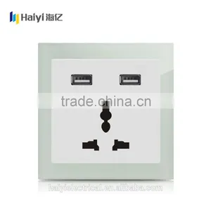13A Socket AQUA Glass Panel UK Standard 13A Electrical Wall Socket thumbnail-4
