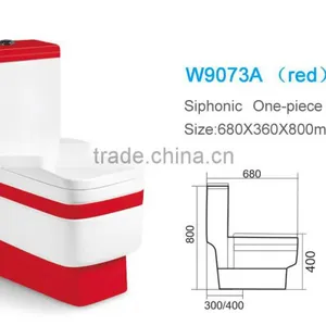 Chinese Manufacturer Indoor Bathroom Red Toilet W9073 thumbnail-2