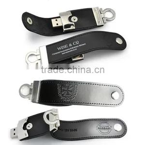 Promotional Gift Cheap Bulk Leather 2GB 4GB 8GB USB Flash Drive 2.0 With Customized Logo in Shenzhen thumbnail-1